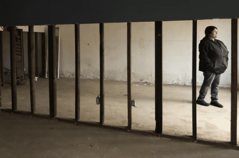 Alicia Rodriguez, a Merced County resident advocating for Planada flood victims, visits an apartment complex damaged in the January storms.